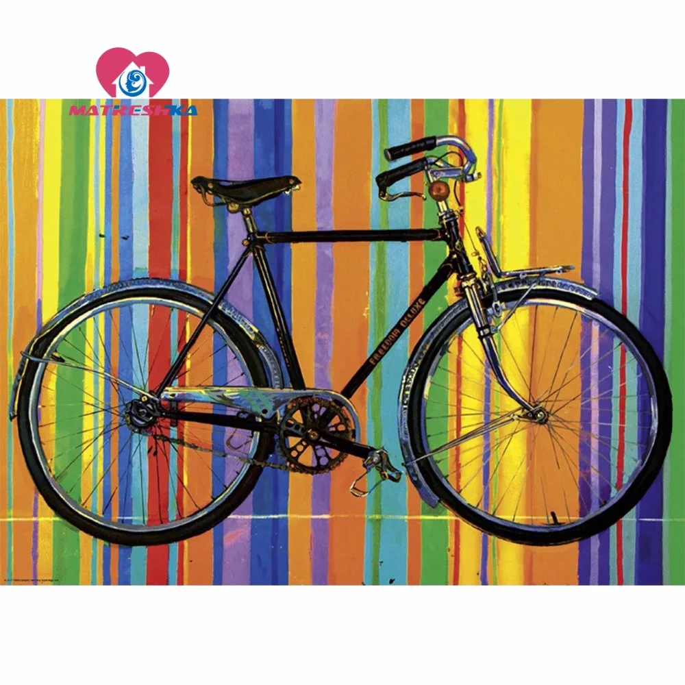 diy 5d diamond painting bicycle embroidery with crystals Diamond mosaic full square rhinestones Picture modular Hobby crafts | Дом и сад