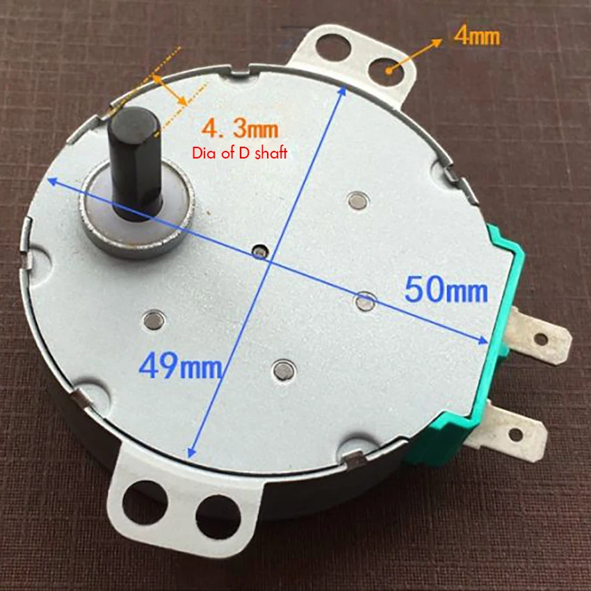 CW Round Claw Pole Permanent Magnet Synchronous Motor AC 100V 50/60HZ 3W D Shaft 4.2~5rpm Dia 5mm | Обустройство дома