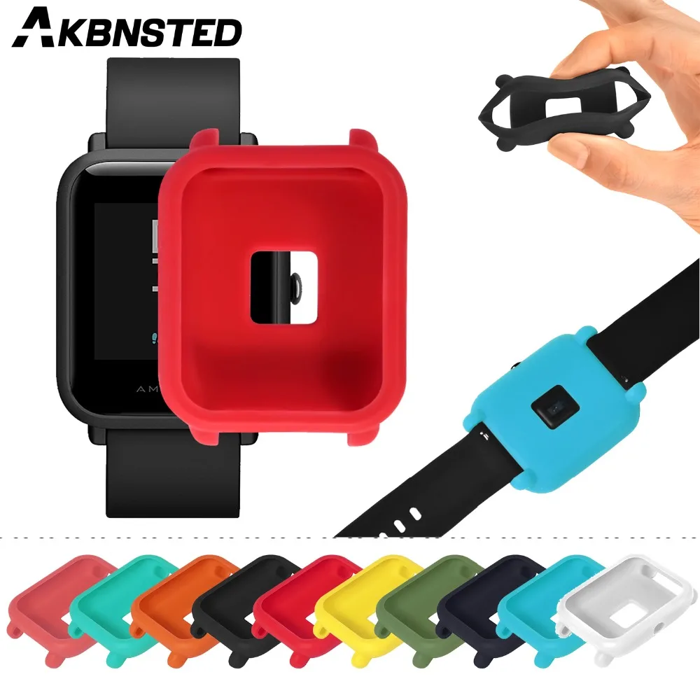 AKBNSTED TPU Защитный Мягкий силиконовый чехол для Huami Amazfit Bip Youth Watch Sport SmartWatch