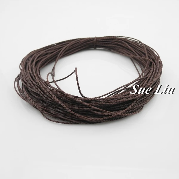 Choc Brown TW25-2 1 мм 28-Цвет Тайвань верх из полиэстера с пропиткой скрученный шнур из керамического волокна макраме браслет нить ремесленника шнура для изготовления ювелирных изделий-20YDS каждую деталь - Цвет: Choc Brown TW25-2