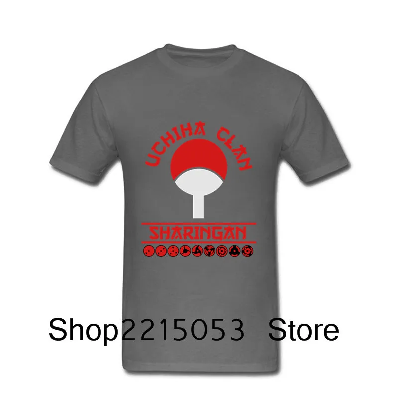 Мужская футболка с надписью Awesome клан Учиха футболки хлопковые мужские костюмы