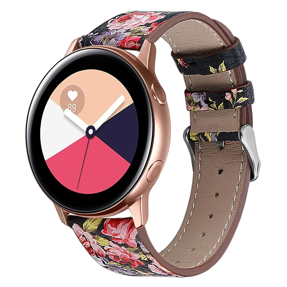 Tschick для samsung Galaxy Watch Active band, 20 мм быстросъемный роскошный ремешок из натуральной кожи для Galaxy 42 мм