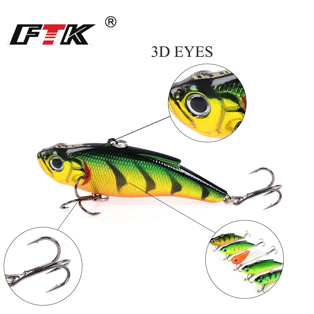 FTK 5 цветов/коробка рыболовная приманка набор блесна Isca Crankbait Pesca Jig рыболовных