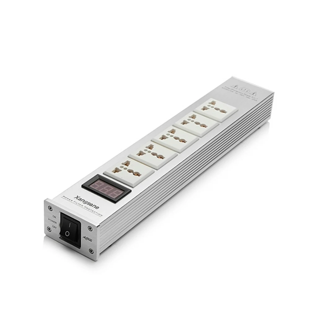 Silver Socket Xangsane светодиодный высококачественный Расширенный аудио очиститель питания фильтр AC Розетка питания универсальный сетевой фильтр узор - Цвет: Silver Socket