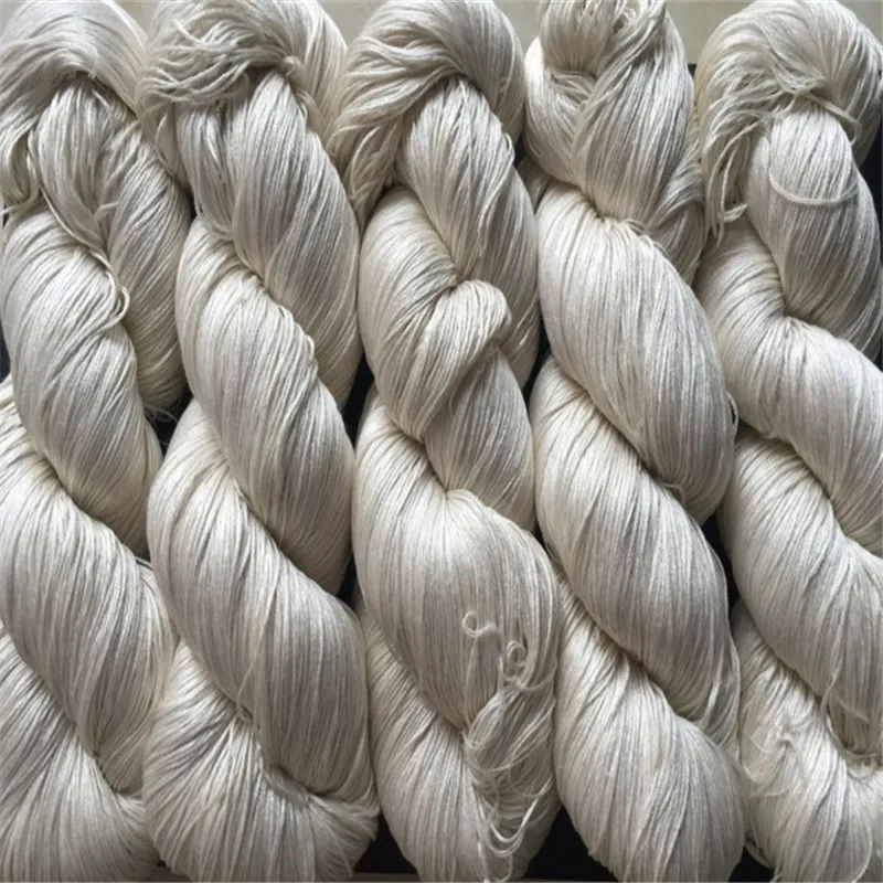 

hank mulberry silk yarn Undyed natural 100% silk 120 hand knitting yarn