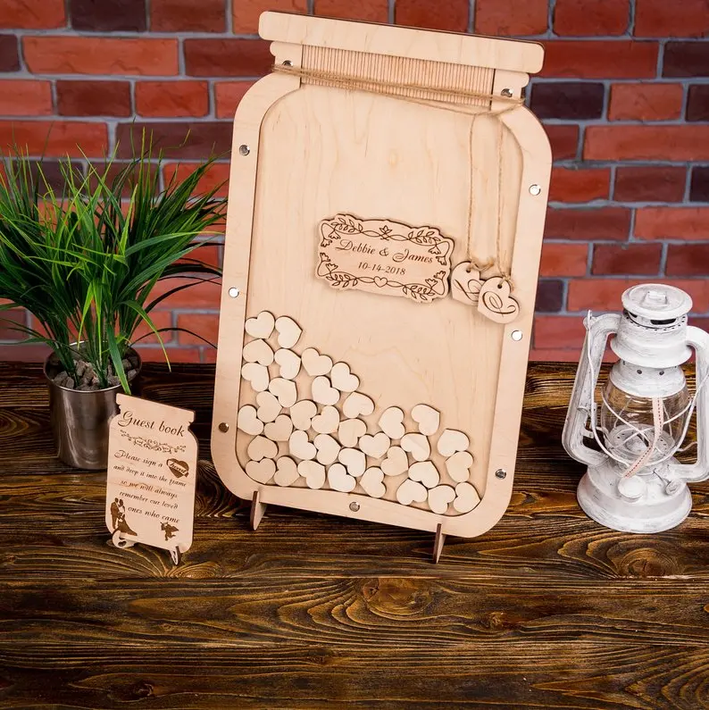 Свадебная Гостевая книга Альтернатива Mason jar Гостевая книга drop box Гостевая книга mason jar Заказная Гостевая книга персонализированный гость book shad