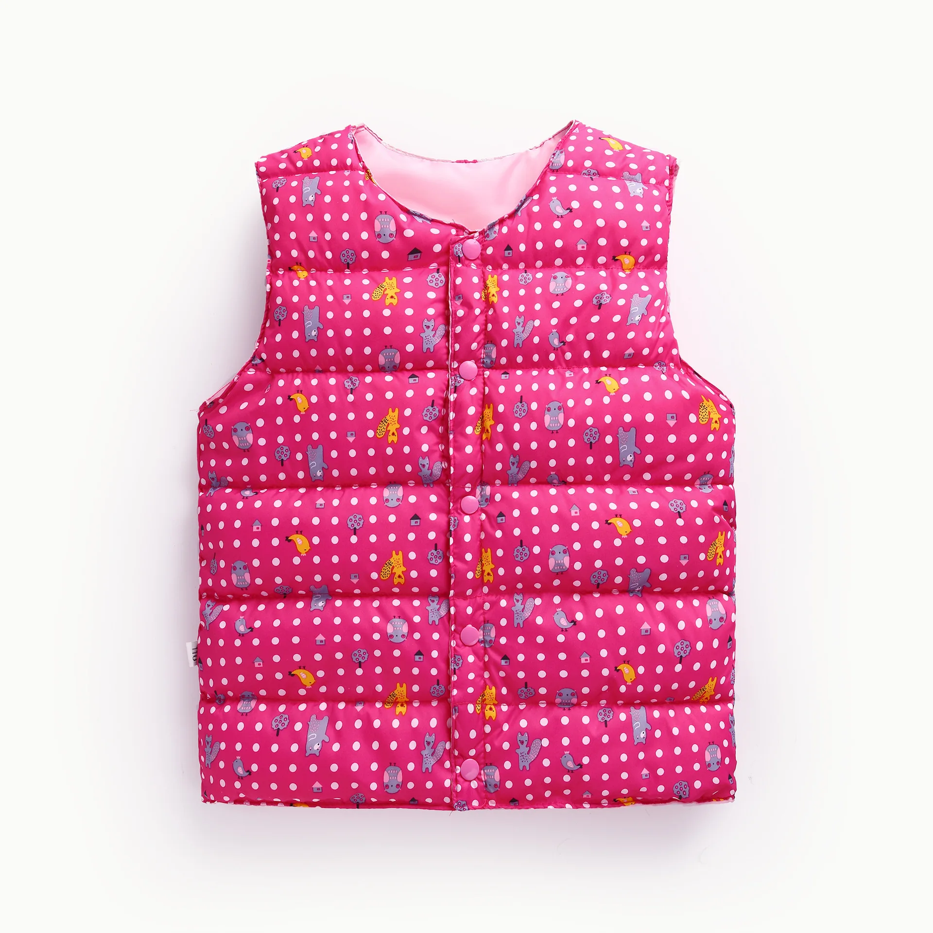 Теплый хлопковый жилет для девочек с рисунком маленьких Детская жилетка куртки