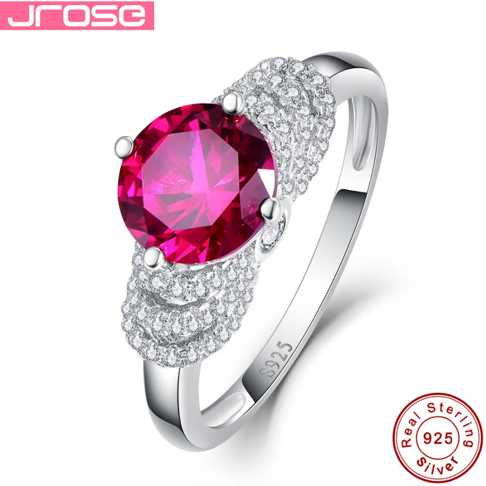 Горячие jrose 8x8 мм 3.5ct круглой огранки createdruby любовь вечность Твердые стерлингового