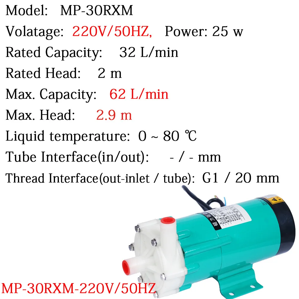 Magnetic Drive Water Pump MP-30RXM 50HZ 220V Waste Liquid Treatment Agent To Medical Tank Collect CE passed | Обустройство дома