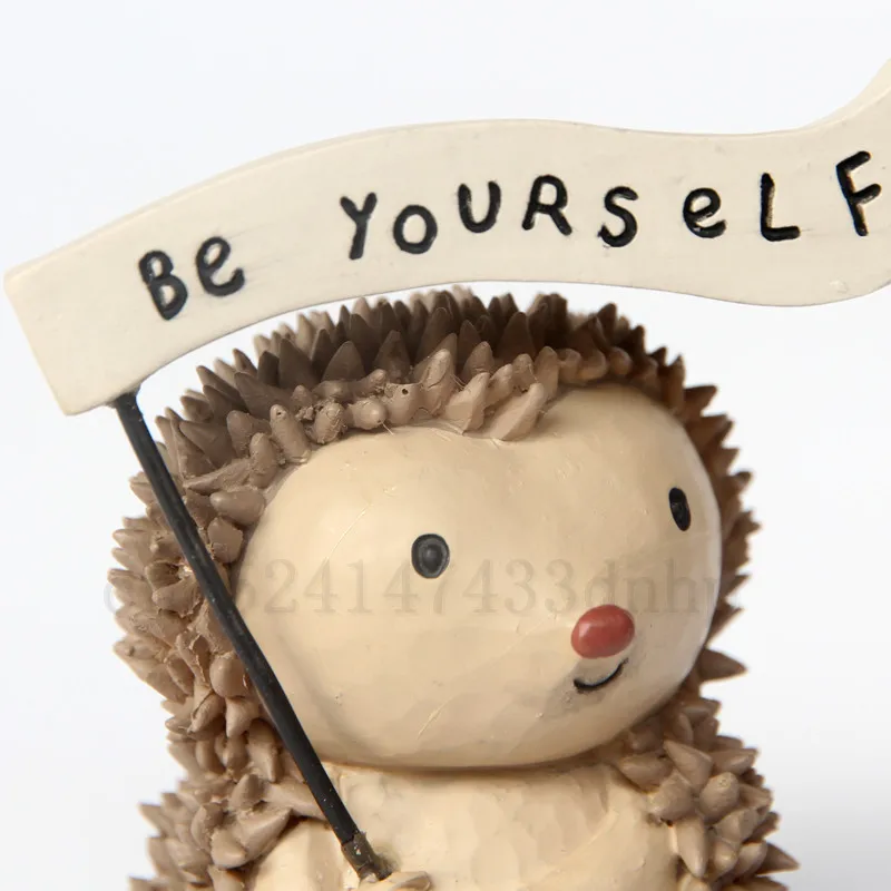 1 шт. Милая сказочная миниатюрная фигурка для сада Ёжик из смолы взрослых детей