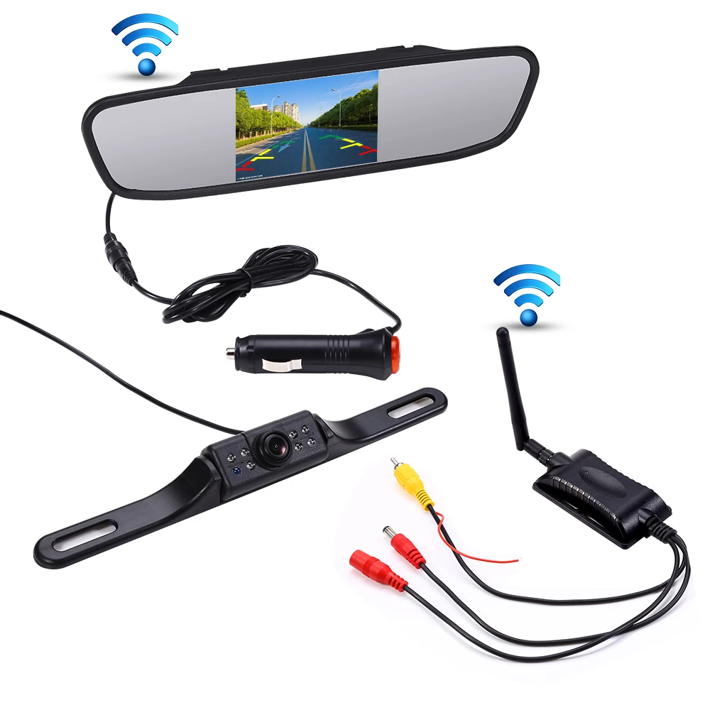 Blueskysea Автомобильная камера беспроводная 5 &quotTFT lcd зеркальный монитор ночного