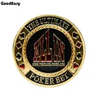 Poker Card Guard Protector металлическая монета с пластиковой крышкой металлический покерный чип набор Техасский Холдем все в кнопке 1 шт