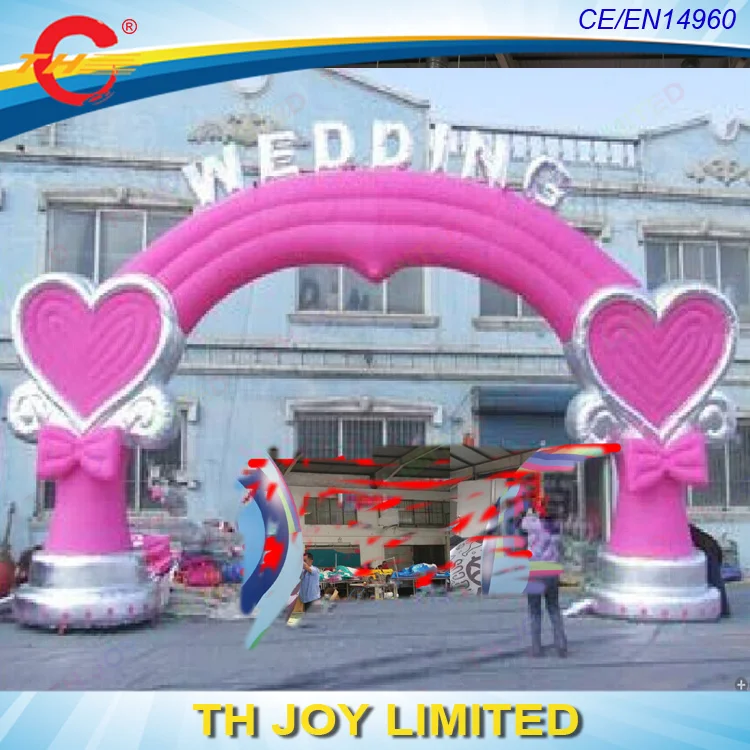 Бесплатная доставка до двери! Розовый или белый надувная свадебная АРКА форма