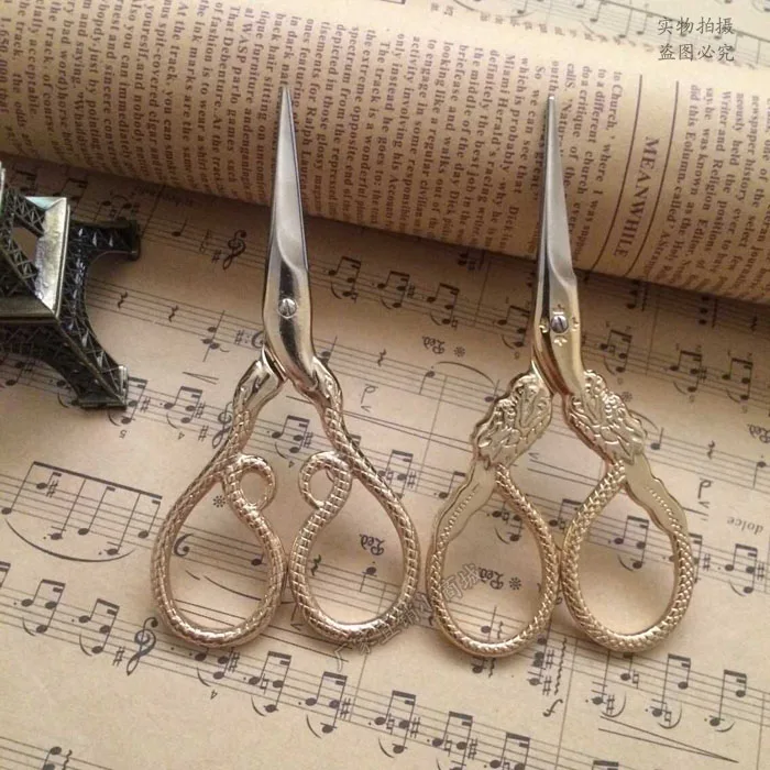 12 шт./компл. золото/бронза мини-ножницы китайского зодиака ручные ножницы Винтаж