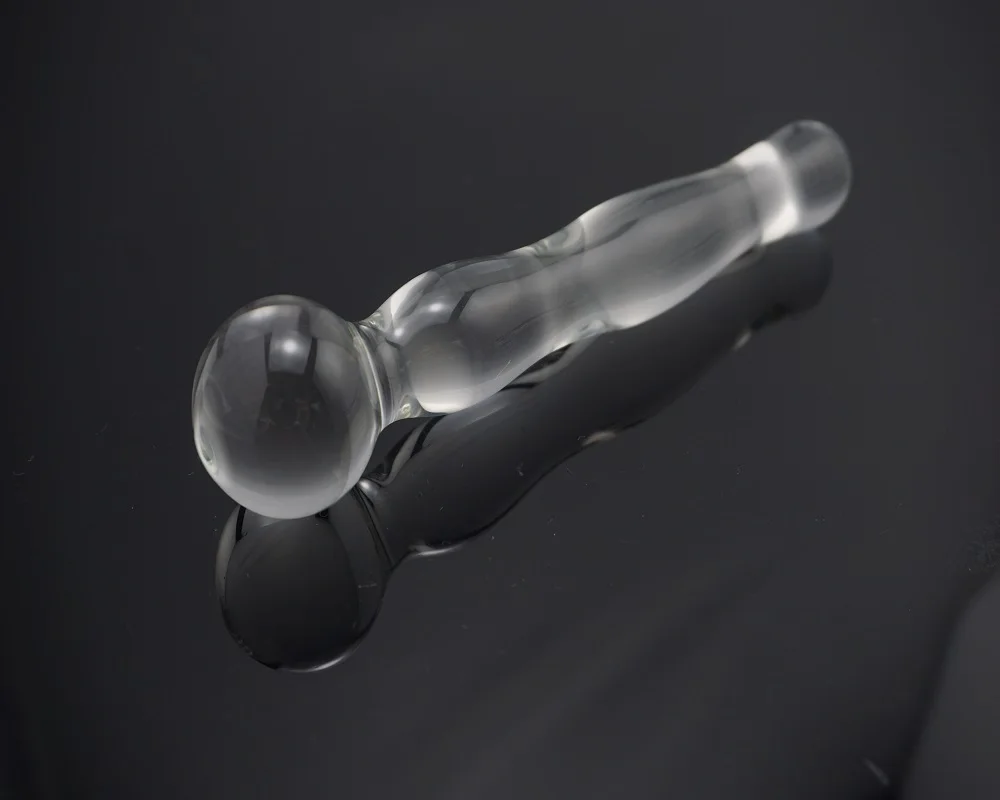 New double head pyrex crystal white glass anal butt plug beads dildo masturbation sex toys product for men women | Красота и здоровье
