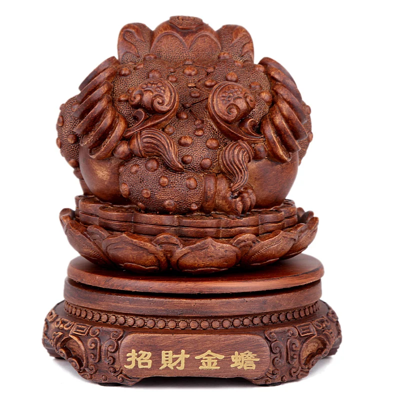 Сверхмаленькая искусственная резьба по дереву трехногая жаба украшения