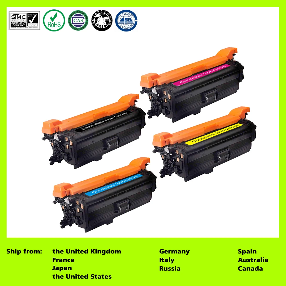 Совместимость for652A 653A CF320A CF321A CF322A CF323A (1-Pack k CMY) Тонер-картридж для hp Цвет LaserJet Pro
