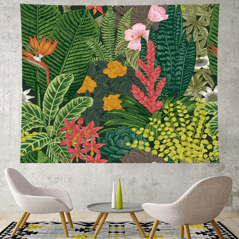 Летний тропический цветок в скандинавском стиле гобелен из макраме винтажные