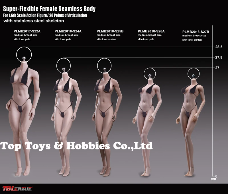 1/6 бледно-Цвет PHICEN TBLeague 1/6 супер гибкие женские бесшовные миниатюрный корпус S24A/25B/26A/27B для 12 дюймов фигурку