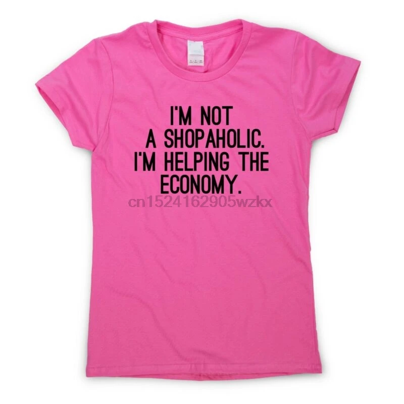 I Am Not A Shopaholic Забавные футболки мужской юмористический женский саркастический