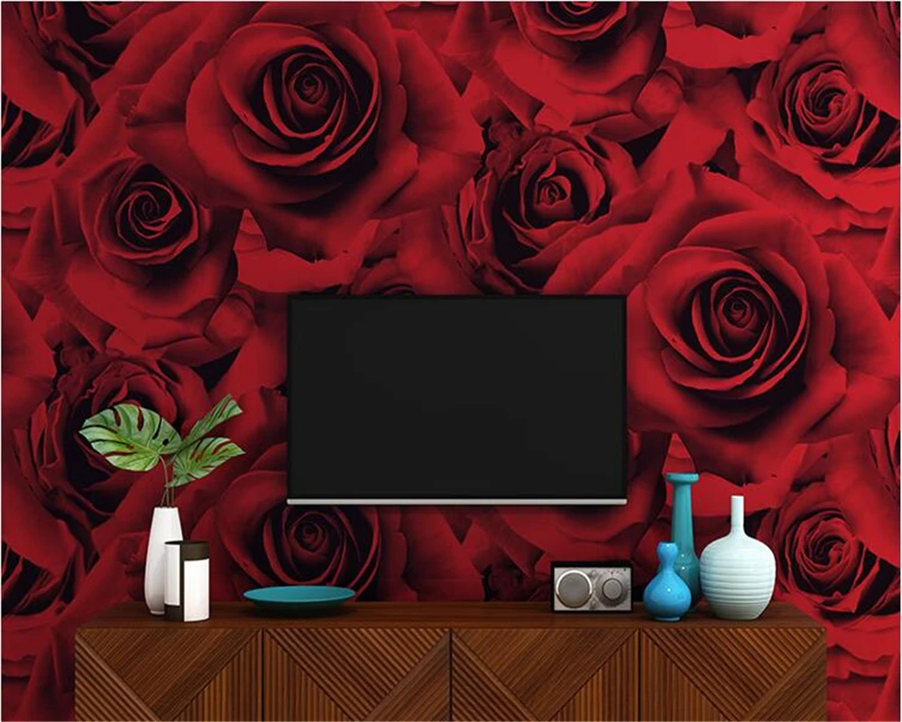 

Обои beibehang в юго-восточном азиатском стиле, индивидуальные модные обои KTV box, тематическая комната, розы, бумажные обои