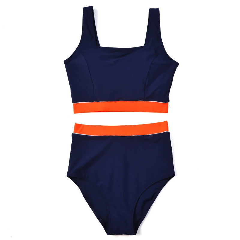 AXESEA Женский комплект танкини из двух частей с эффектом пуш ап купальник высокой