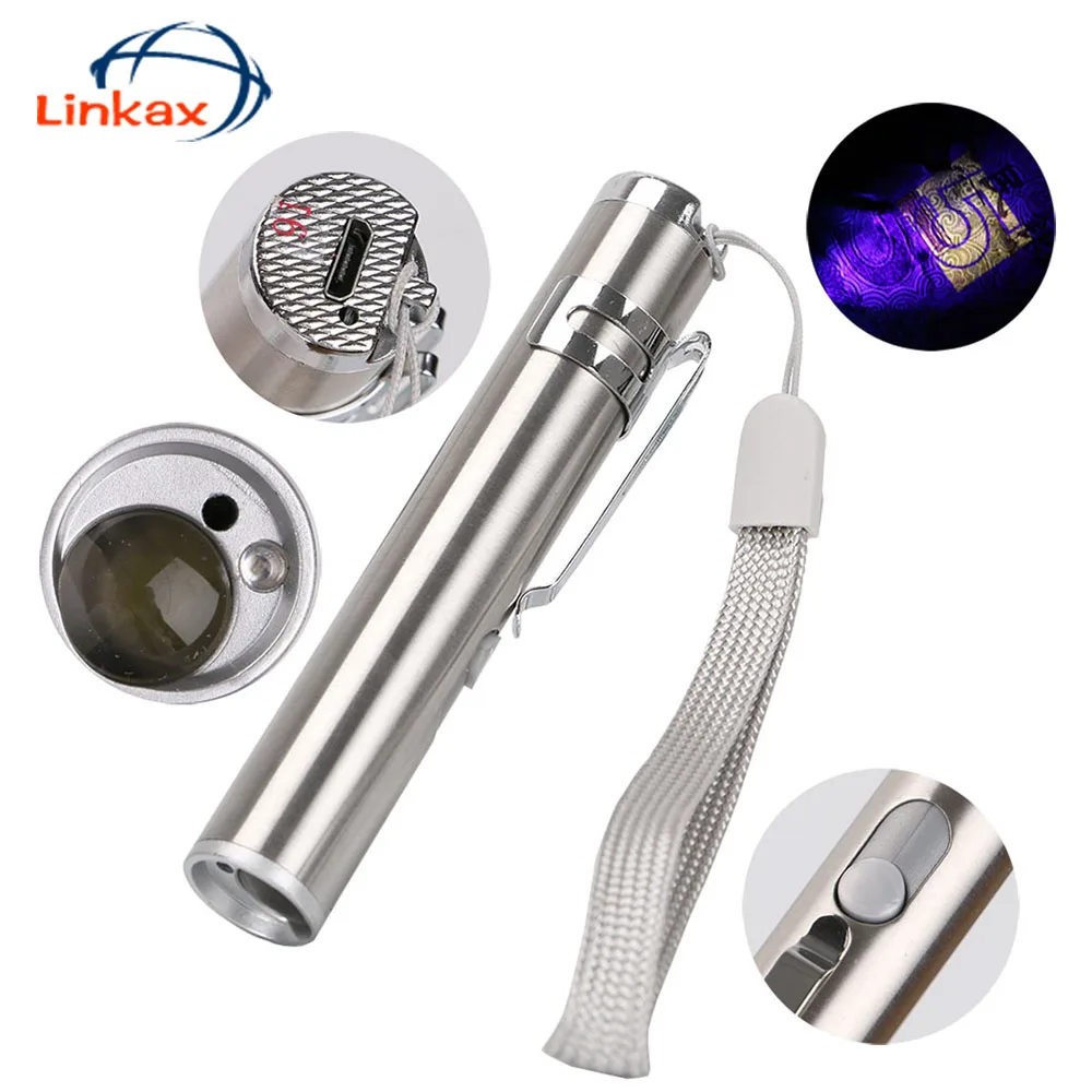 USB Rechargedable УФ лазерная указка перо светильник 3 In1 светодиодный шоу Веселые трость