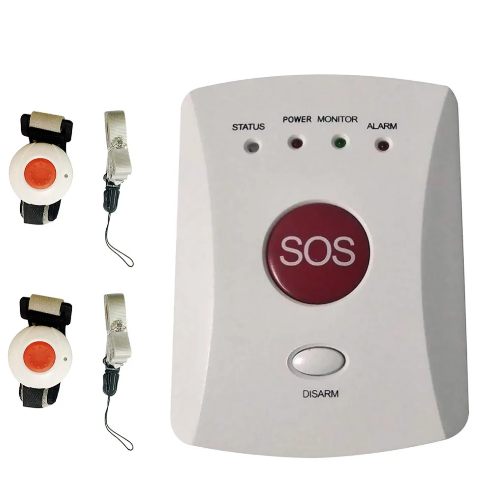 Wolf-Guard GSM SMS SOS кнопочная панель с ремешком на запястье кнопка SOS для пожилых детей аварийная система охранной сигнализации для дома белый