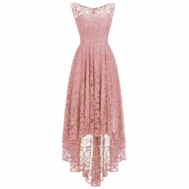 Pink Robe demoiseur D'honneur Бордовые Платья для подружки невесты длинное кружевное платье с открытой спиной, вечерние платья для женщин, свадебное платье для гостей - Цвет: Pink