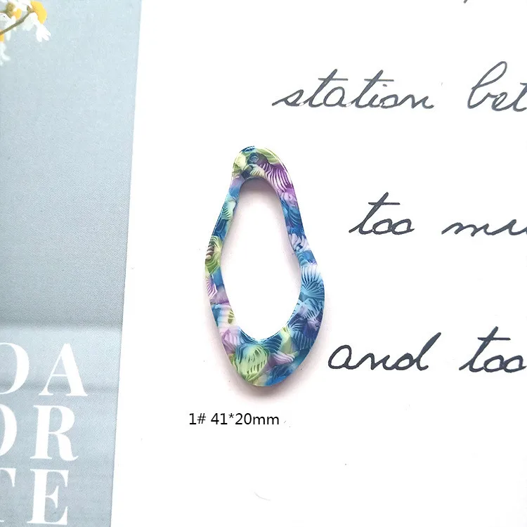 Оптовая продажа 40 шт./лот цветные геометрические акриловые бусины в форме капли