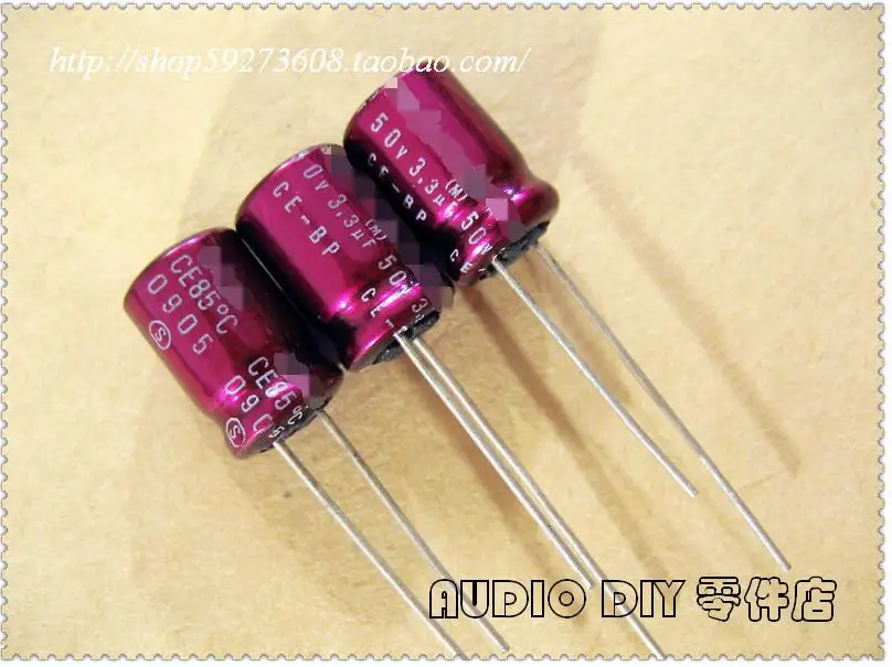 

.Purple red robe CE-BP (RBS) 3.3uF / 50V audio with Promise of electrolytic capacitors