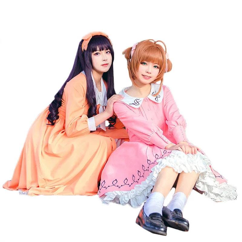Новый карнавальный костюм Сакура Kinomoto Sakura/Daidouji Tomoyo розовое платье на Хэллоуин