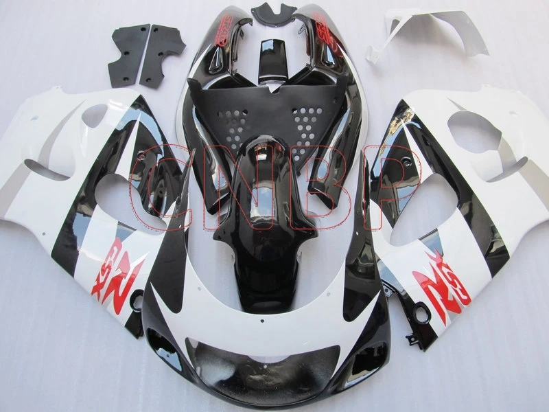 Пластик Обтекатели GSX R600 1996 2000 Белый Черный R750 98 99|Полные комплекты обтекателей| |