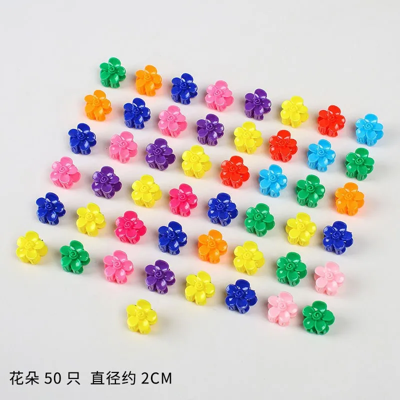 20 наборов девичьих аксессуаров для волос "Кавайные Мини-клешни Модные Новые Коробка Подарок Сладкие Цвета Заколка-роза Цветок Головной убор".