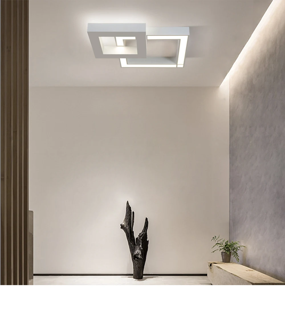 LED Современные Геометрические Железные Акриловые Чёрные Белые Светодиодные Лампы.Светодиодные Светильники.Люстры Потолочные. Потолочные Светильники.Светильник Потолочный Светильник.Для Столовой,Фойе и Спальни