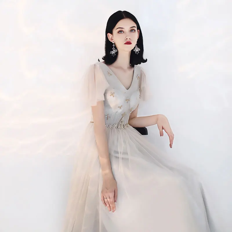 Женское вечернее платье с поясом FADISTEE элегантное формальное v образным вырезом