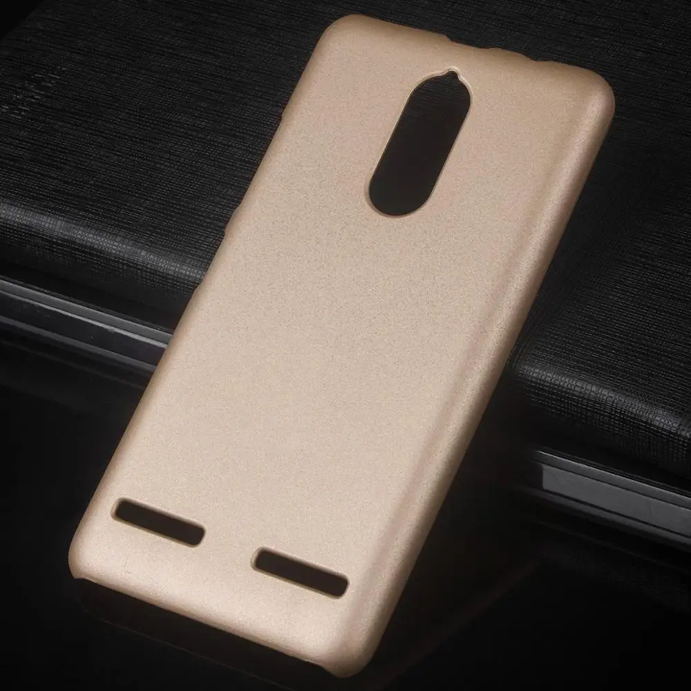 Матовый пластиковый чехол для lenovo K6 чехол для lenovo Vibe K6 двойной чехол-лента на заднюю панель - Цвет: Golden
