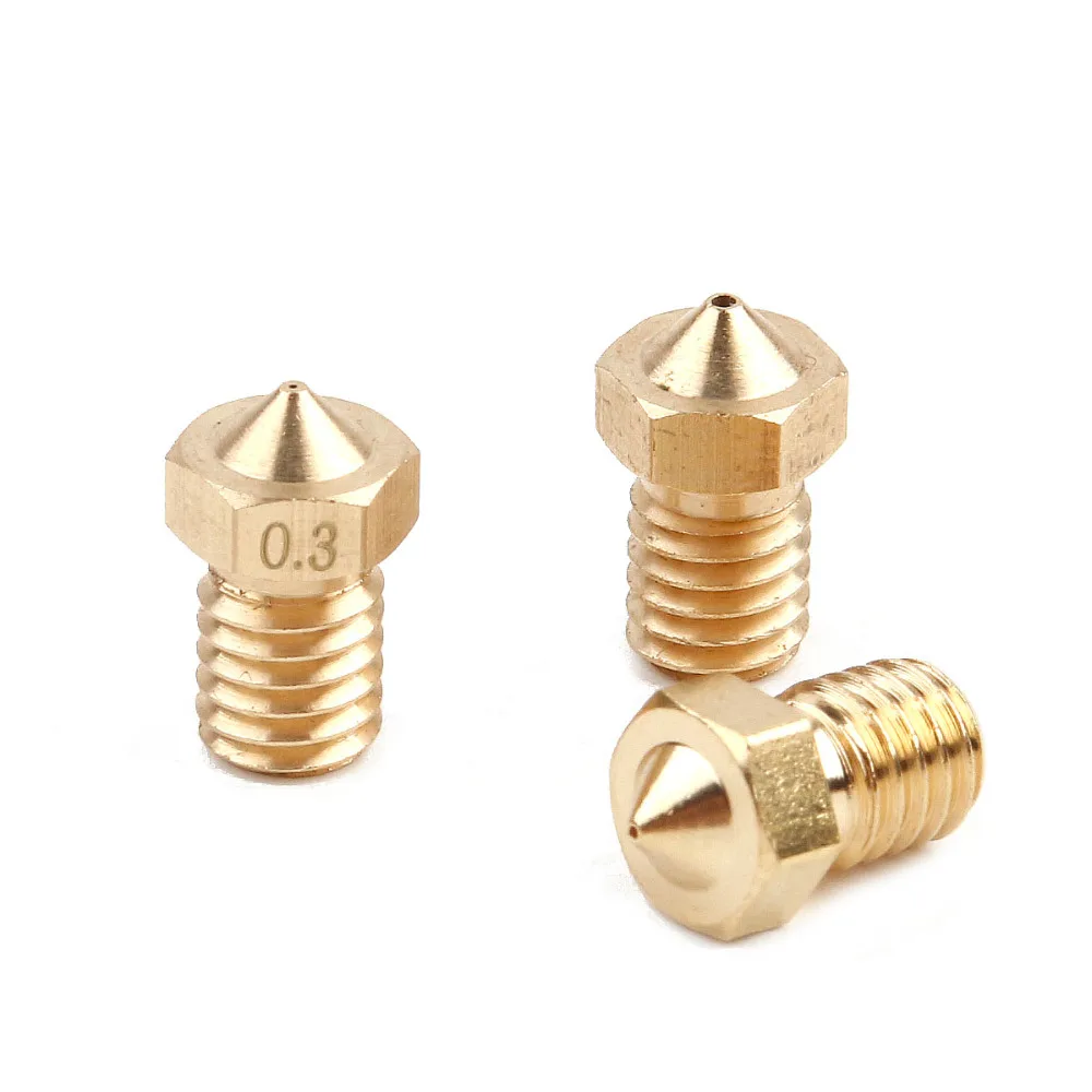 Детали для принтера V5 V6 сопло 0 3 4 5 6 8 1 мм медная нить 75 Резьба M6 латунь 3D шт. -