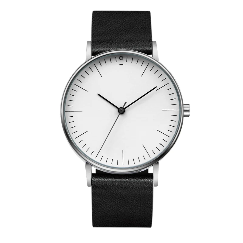 Fashion Super Simple Ultra Thin Men Women Watches Casual Quartz Watch Leather Wristwatches Clock Montre Femme Women's Watches