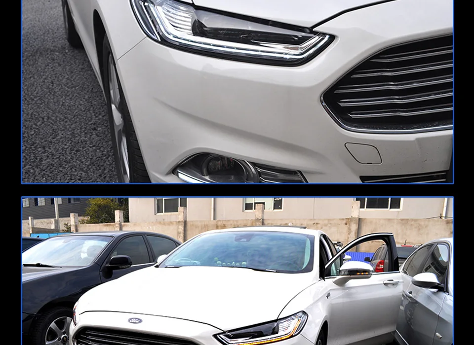 AKD автомобильный Стайлинг для Ford Fusion фара 2013- Mondeo светодиодный головной фонарь H7 D2H Hid динамический сигнал биксенон светодиодный луч аксессуары
