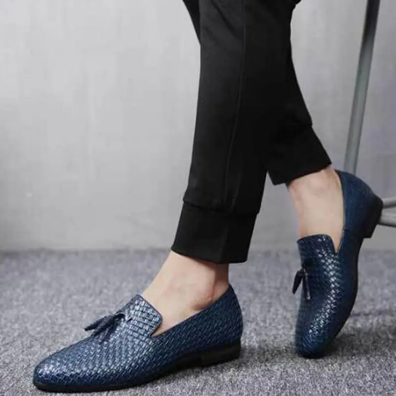 Tangnest NEW 2018 Brand Men Shoes Fashion Round Toe Slip-on Flats Luxury Cow Split Leather Tassel Men's Driving XMR2784 | Обувь