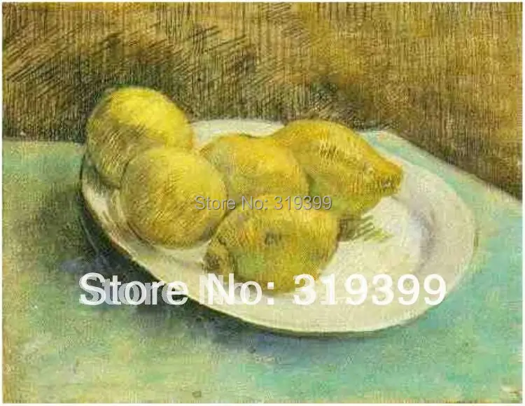 

Linen Canvas Oil Painting reproduction,Still Life with Lemons on a Plate By Vincent Van Gogh,100% handmade,Free Shipping