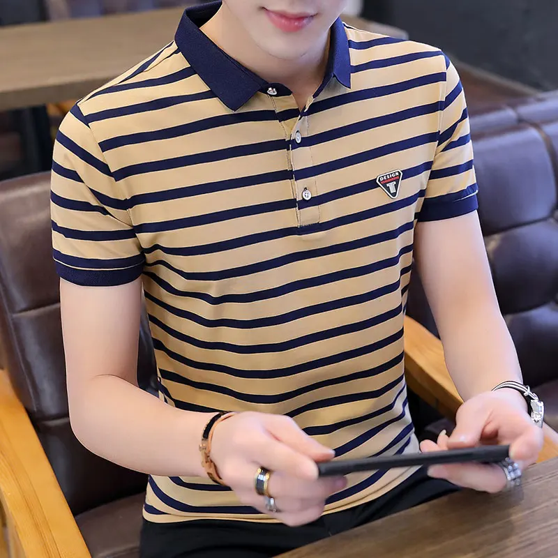 Cheap wholesale 2017 New men's Lapel half-sleeve shirt Summer fashion POLO | Мужская одежда