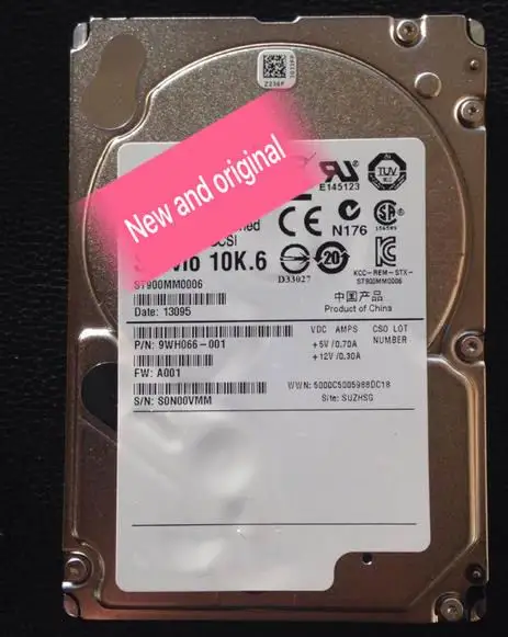 

100% новый в коробке 3 года гарантии ST900MM0006 00G 2,5 дюймов 10K. 6 SAS нужно больше углов фотографий, пожалуйста, свяжитесь со мной