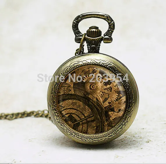 Женские кварцевые карманные часы в стиле стимпанк 12 шт./лот|vintage fob watch|watch