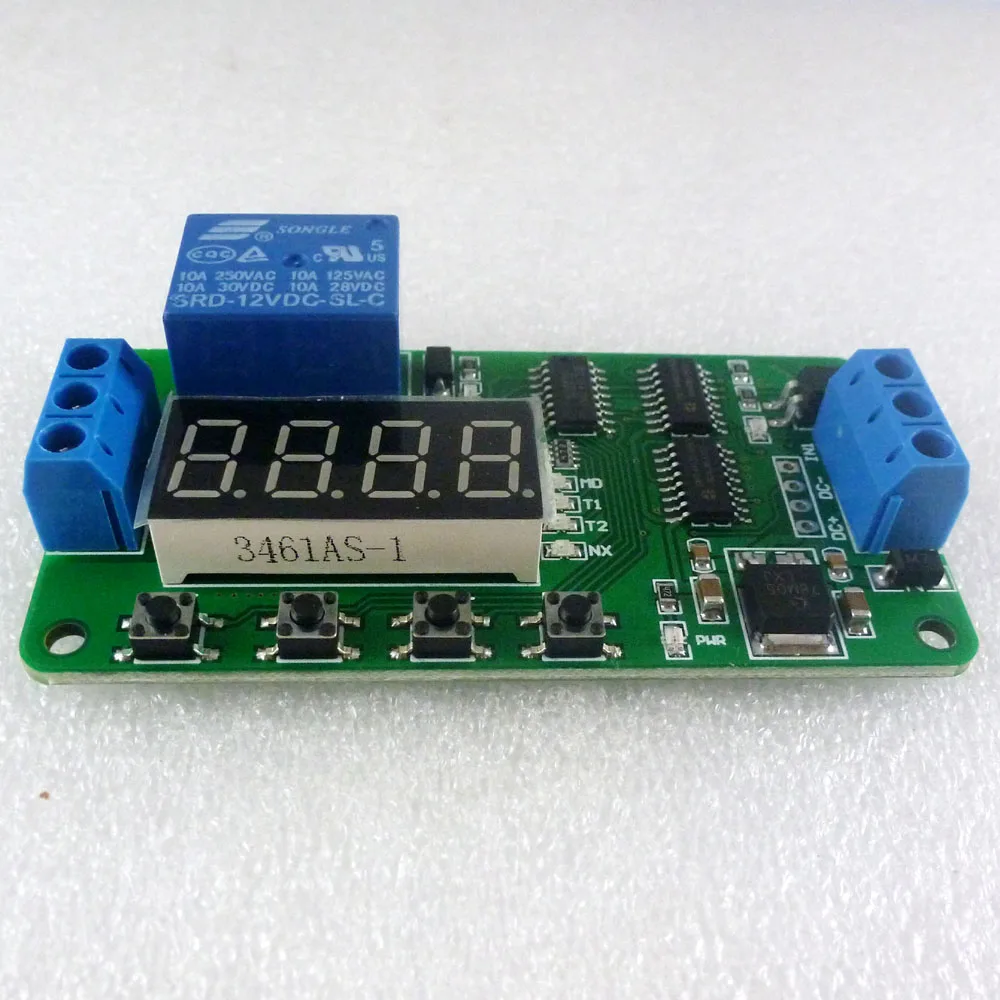 DC 12V DC Многофункциональный самоблокирующийся релейный таймер цикла PLC модуль переключатель времени задержки
