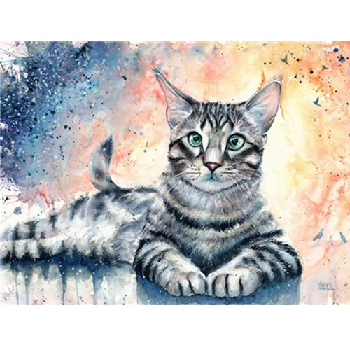 Масляная краска s On Number акриловая настенная краска ing Черный кот Картина Раскраска по номерам на холсте домашний декор - Цвет: Y5308