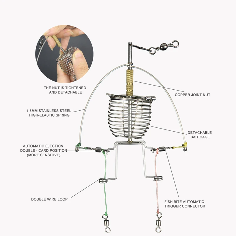 Автоматический фидерный рыболовный крючок с верхней скоростью простой в
