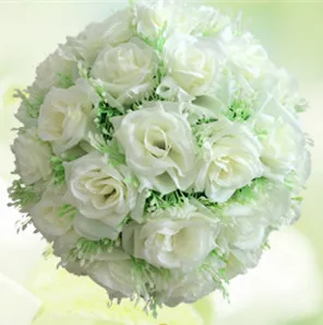 Milk White 6,"(17 см) Шелковый цветок свадебные целующиеся шары Pomander декоративный висящий цветочный шар центральный розовый свадебный декоративный шар - Цвет: Milk White