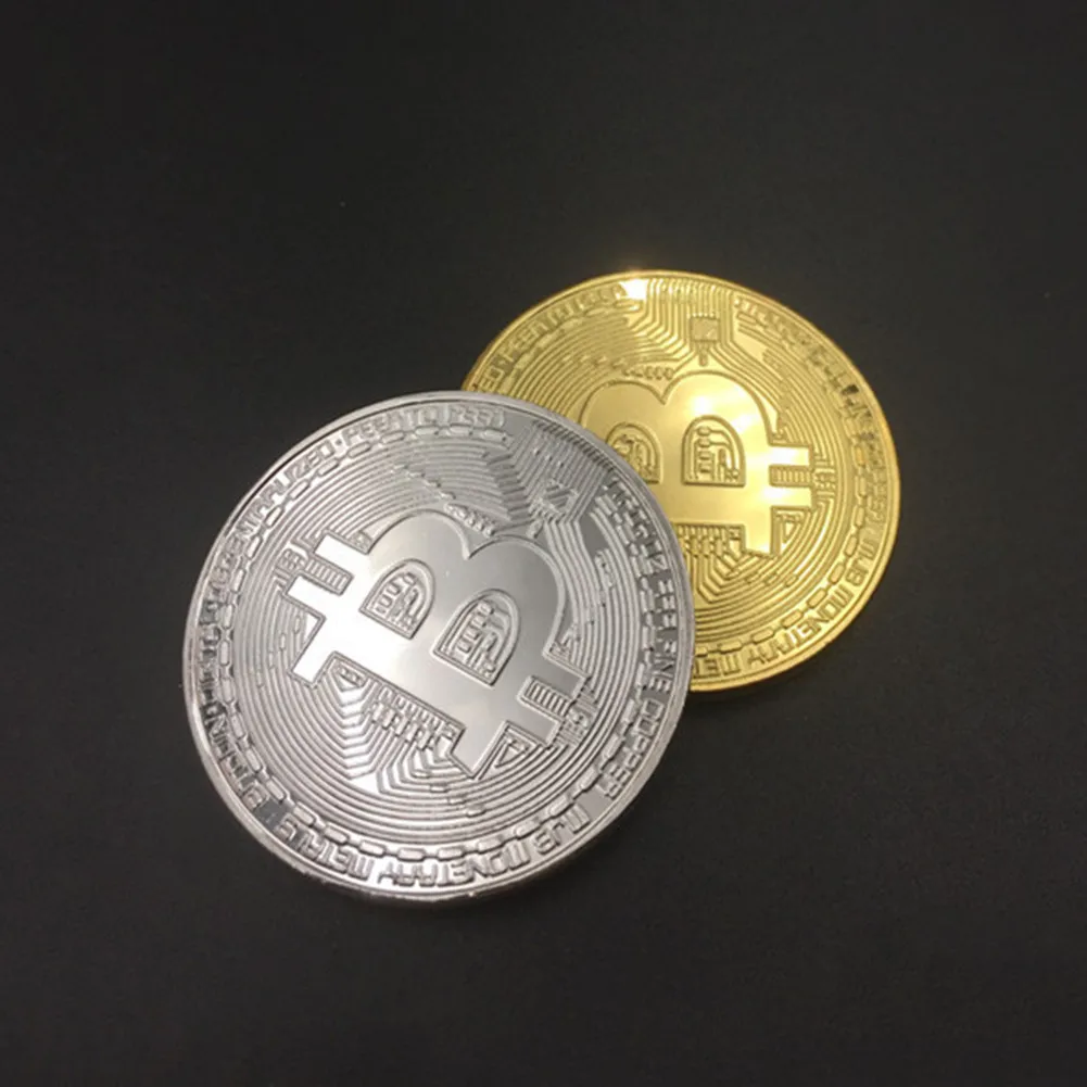 Позолоченные Bitcoin монет коллекционные Casascius Бит монета БТД монет Книги по искусству коллекция физическое золото Юбилейные монеты подарки